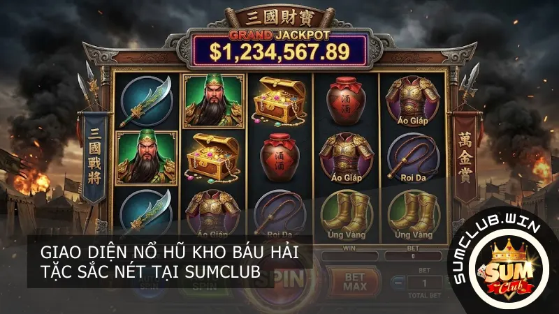 Giao diện game sắc nét, hỗ trợ đa nền tảng mang lại trải nghiệm quay hũ mượt mà tại Sumclub