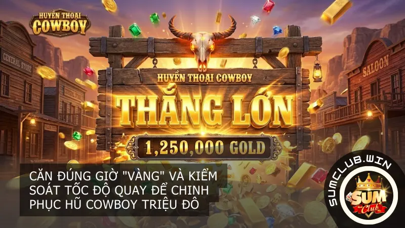 Căn đúng giờ "vàng" và kiểm soát tốc độ quay để chinh phục hũ Cowboy triệu đô